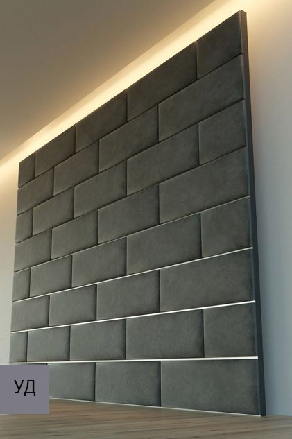 Мягкие стеновые панели Gray W033